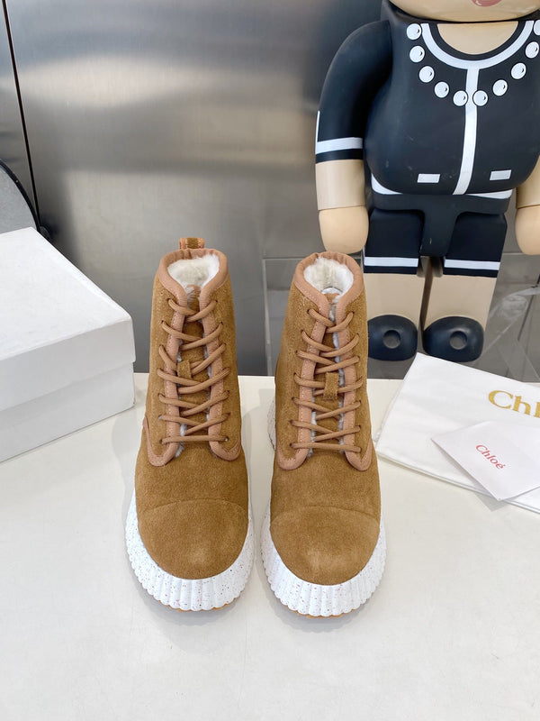 Chloe snow boots brown suede 531622