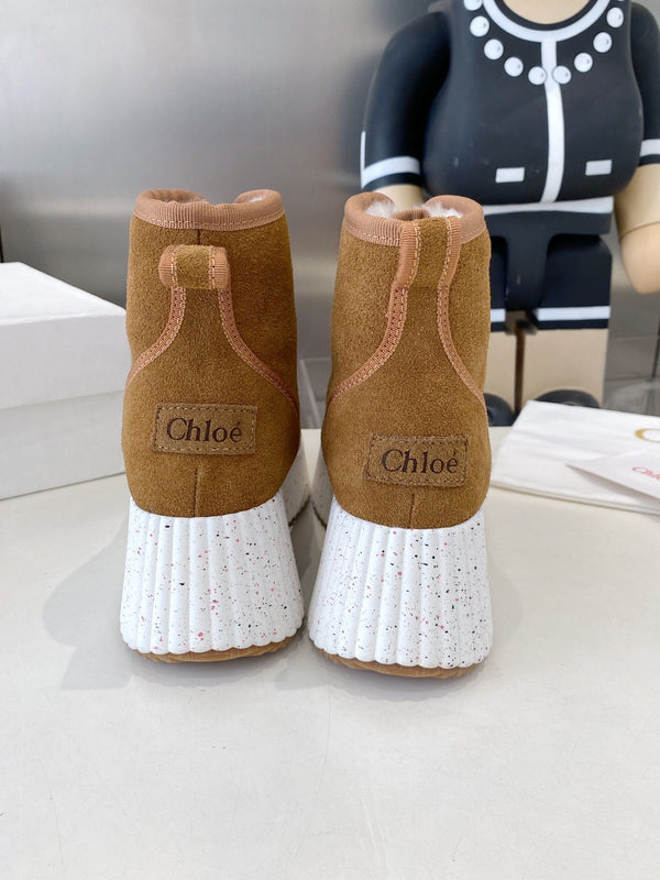 Chloe snow boots brown suede 531622