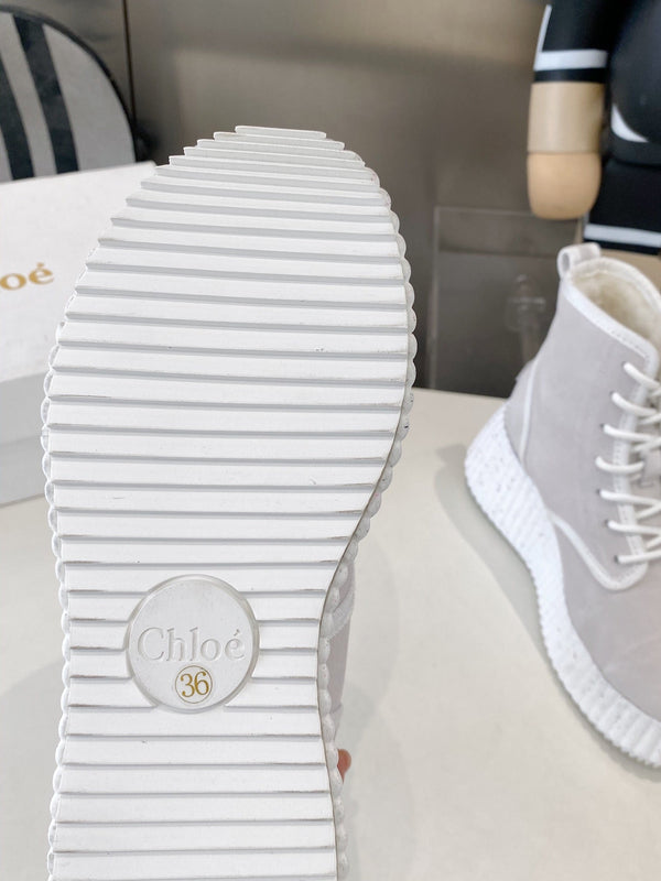 Chloe snow boots light grey suede 531623