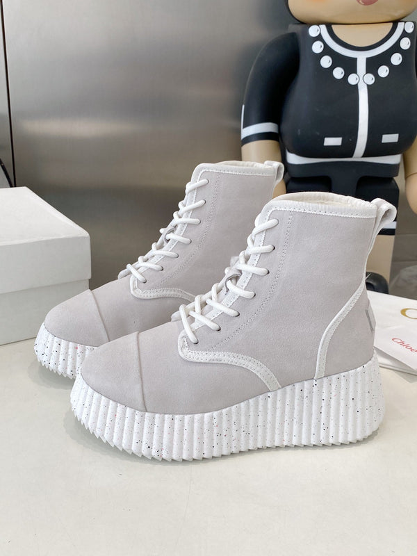 Chloe snow boots light grey suede 531623