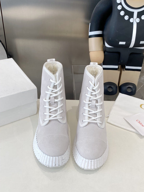 Chloe snow boots light grey suede 531623