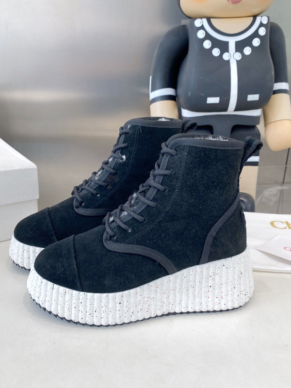 Chloe snow boots navy blue suede 531624