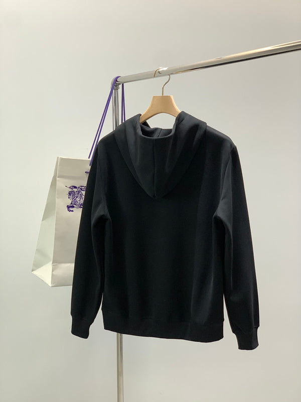 Burberry 25 Hooded Sweatshirt Black Cotton