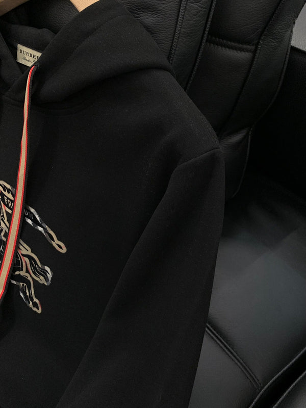 Burberry 25 Hooded Sweatshirt Black Cotton