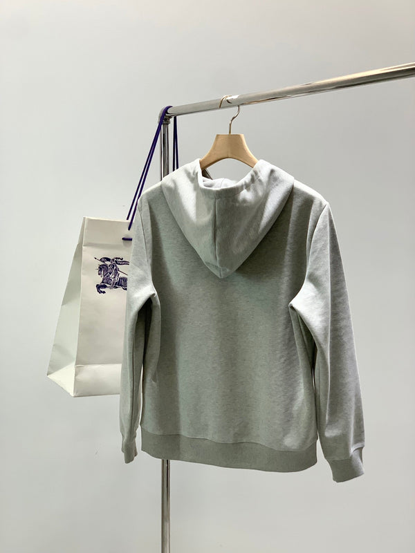 Burberry 25 Hooded Sweatshirt Gray Cotton