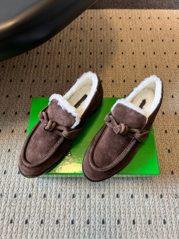 BV Astaire Loafer Dark Brown Shearing Suede 548543