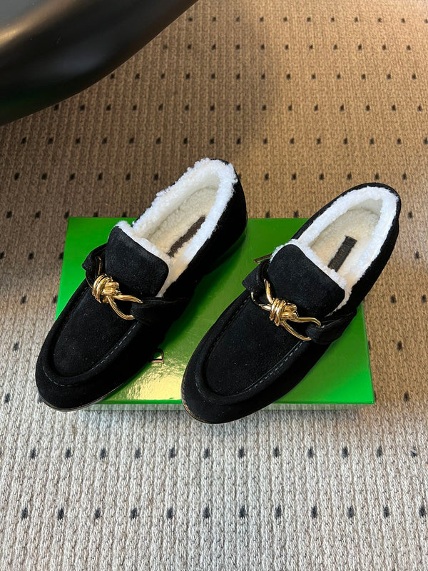 BV Astaire Loafer Black Shearing Suede 548542