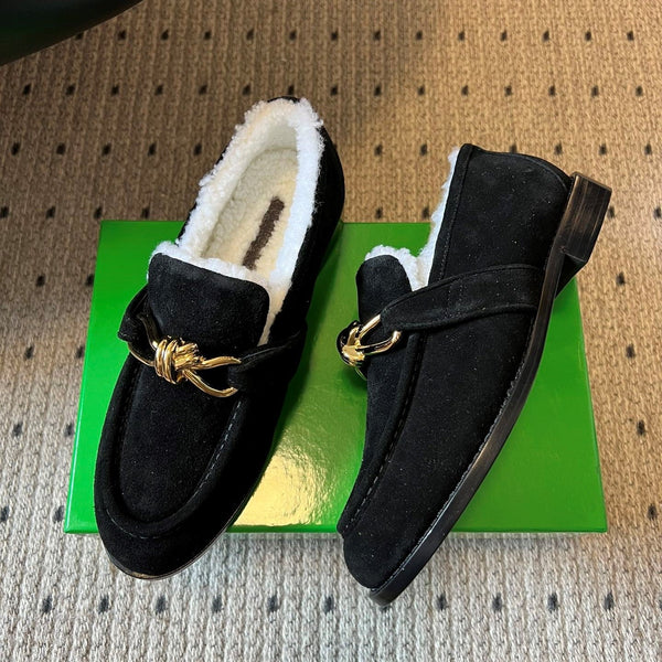 BV Astaire Loafer Black Shearing Suede 548542