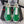 Baskets Pra 2025 vert et gris en cuir verni et maille 554582