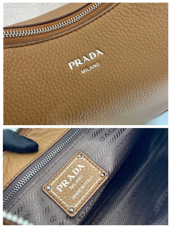 Prada Aimèe Large Shoulder 36cm Bag Brown Cowhide
