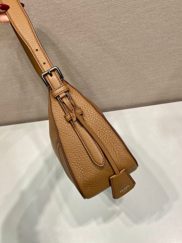 Prada Aimèe Large Shoulder 36cm Bag Brown Cowhide