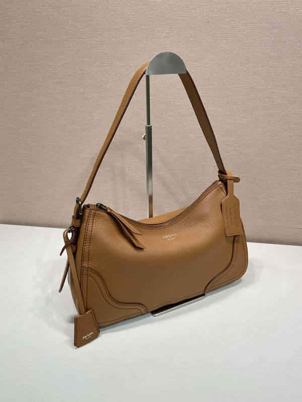 Prada Aimèe Large Shoulder 36cm Bag Brown Cowhide