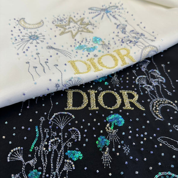 CD SS26 Astral Flowers Motif T-Shirt Cotton 350831