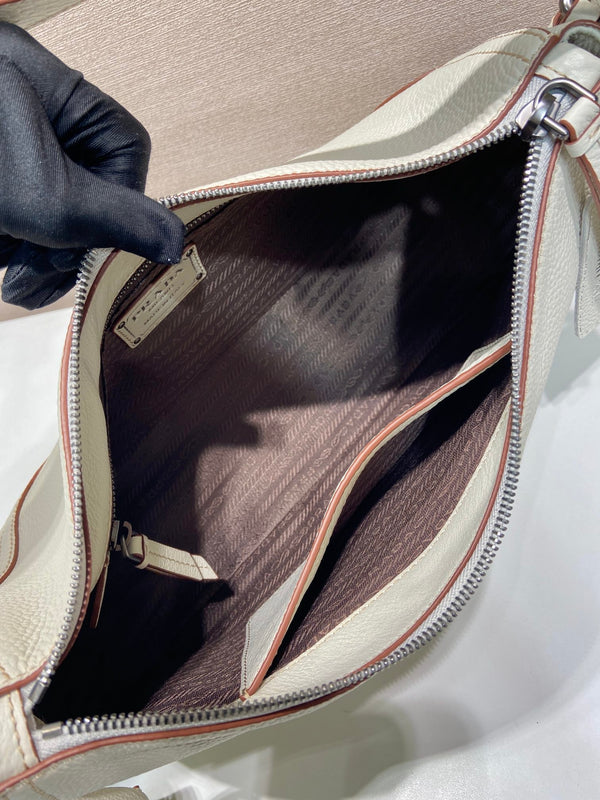 Prada Aimèe Large Shoulder 36cm Bag Khahi Cowhide