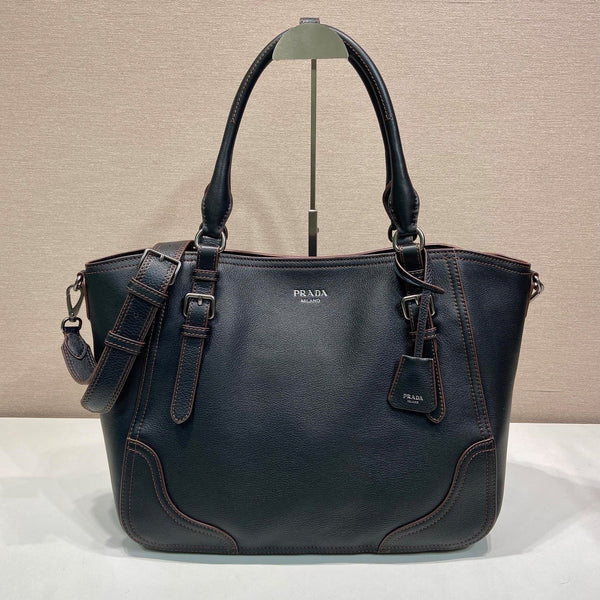 Prada Large Tote Bag 38cm Black Leather
