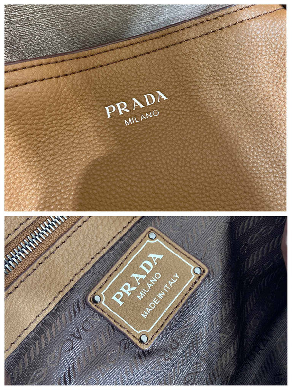 Prada Large Tote Bag 38cm Brown Leather