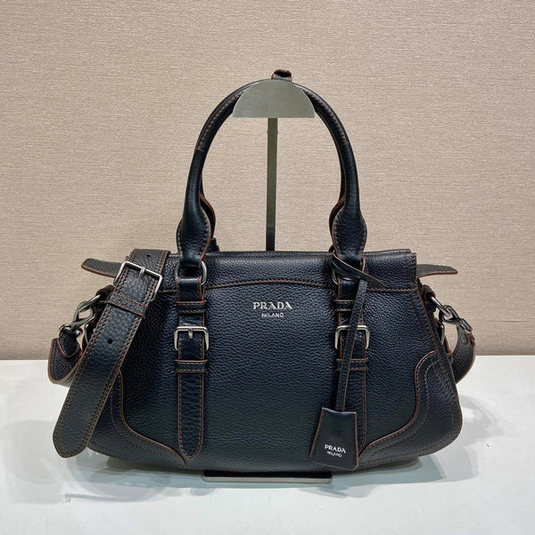 Prada Large Tote Bag 35cm Black Leather