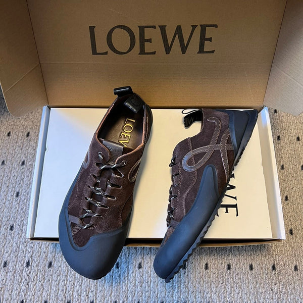 LOEW 26s Flow Sneaker Coffee Suede Sheepskin 678375