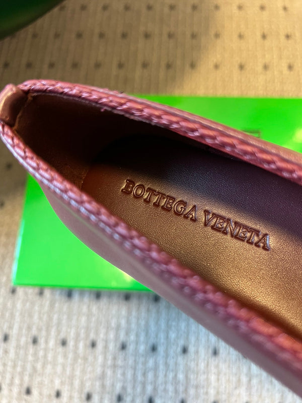 BV 26s Espadrille Ballet Flats Dark Red Lambskin