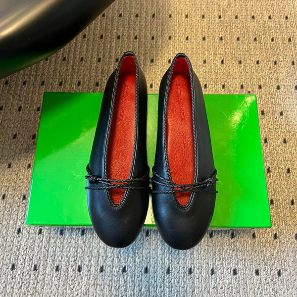 BV 26s Espadrille Ballet Flats Black Lambskin