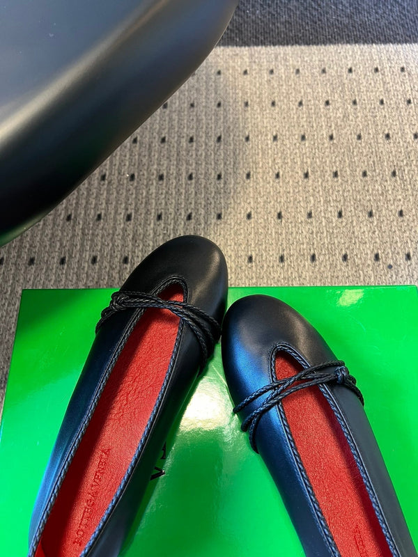 BV 26s Espadrille Ballet Flats Black Lambskin