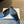 Celine Signature Slingback 5cm Blue Denim 619638