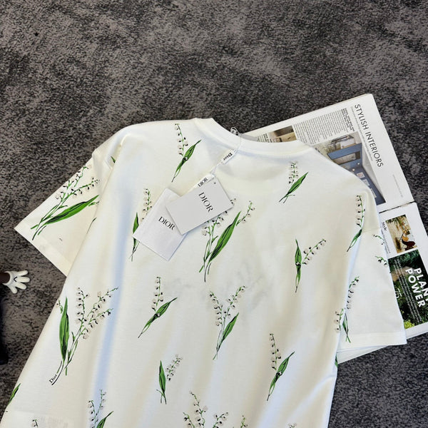 T-shirt CD SS26 Lily Of The Valley en coton blanc 350673