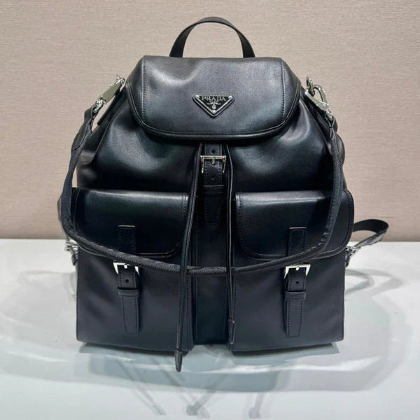 Prada 2026 Backpack 39cm Black Lambskin 351845