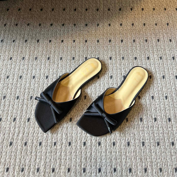CD 26s Bow Slide Black Satin 820002
