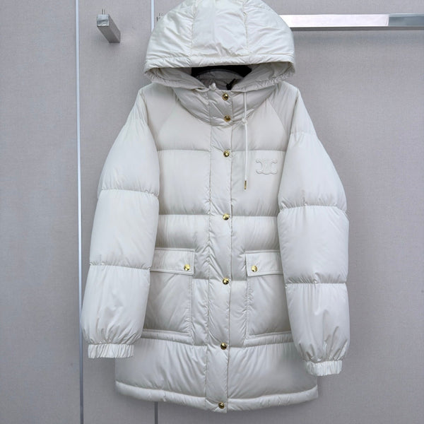 CE 2026 Hooded Mid-Length Jacket Nylon Down 430240