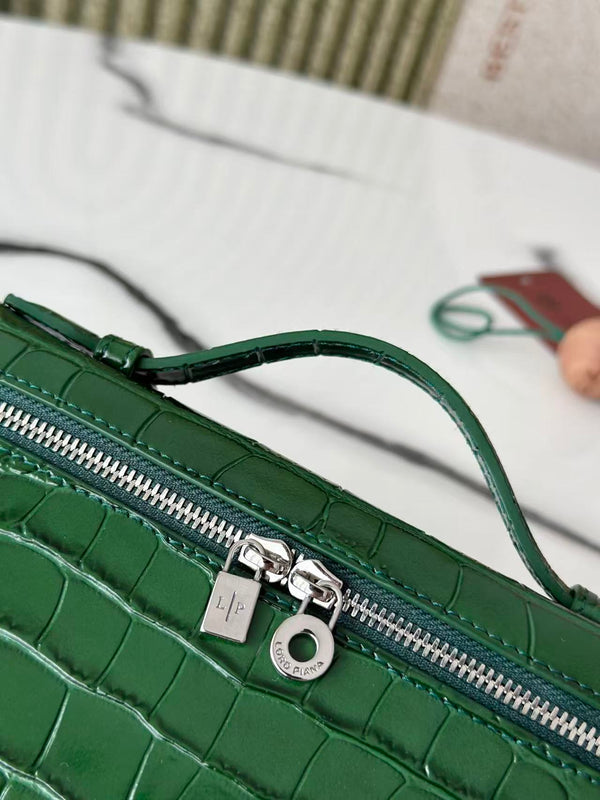 Pochette supplémentaire L19 motif alligator vert sarcelle cuir SHW