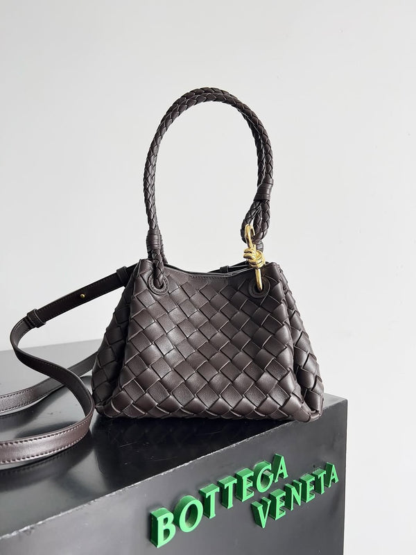 Borsa da paracadute BV 25s 21 cm in pelle di vitello intrecciata GHW