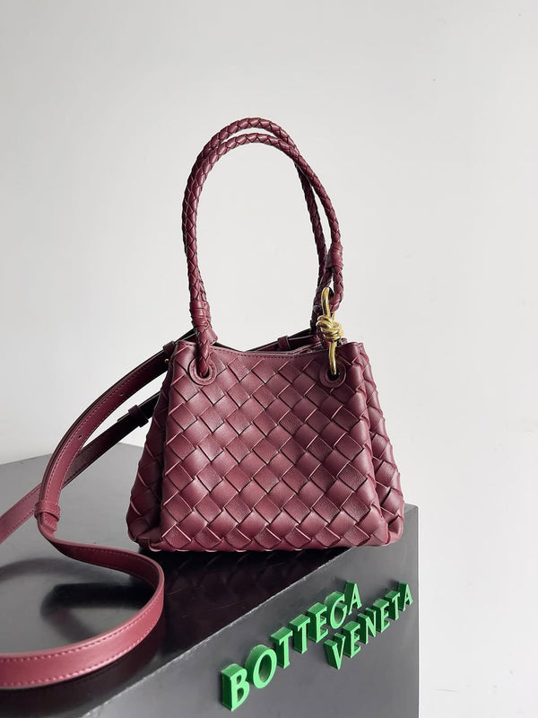 Borsa da paracadute BV 25s 21 cm in pelle di vitello intrecciata GHW