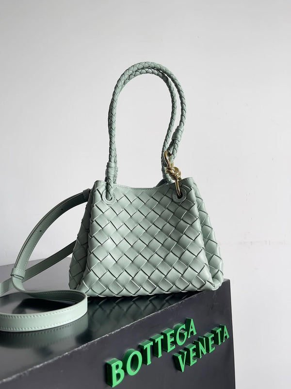 Borsa da paracadute BV 25s 21 cm in pelle di vitello intrecciata GHW