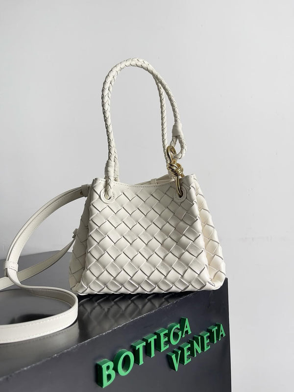 Borsa da paracadute BV 25s 21 cm in pelle di vitello intrecciata GHW