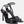 Missy 110 Black Leather Trimmed Mesh Sandals