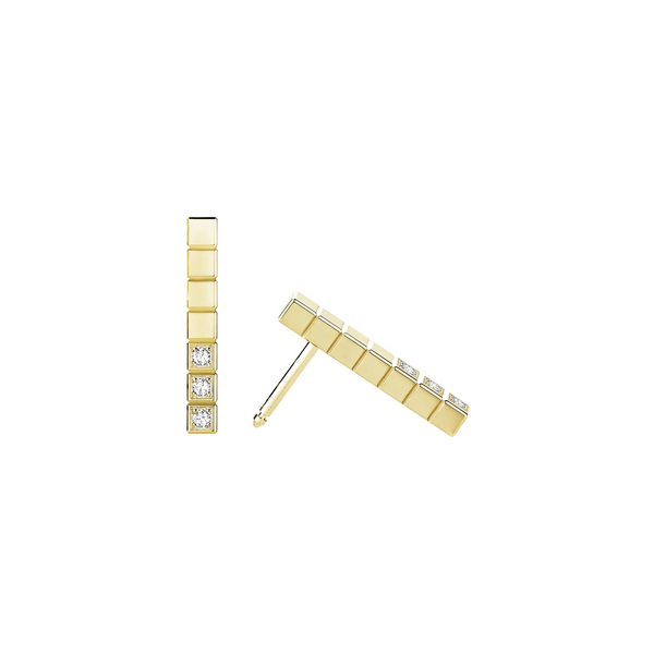 ORECCHINI ICE CUBE GOLD CON DIAMANTI