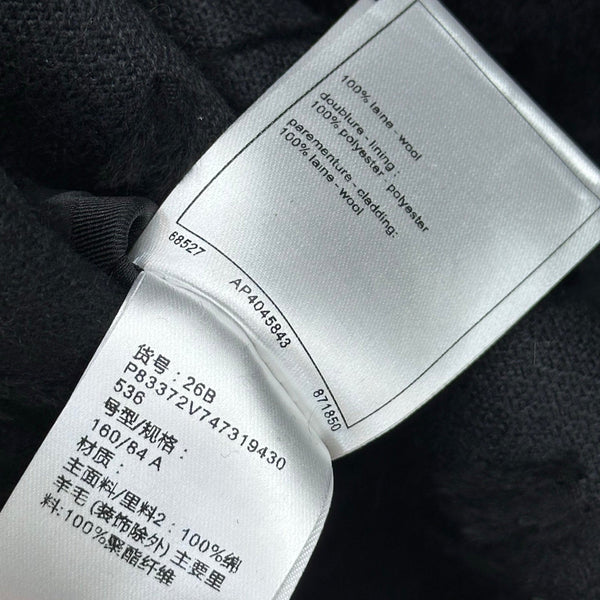 CC 26B Textured Wool Jacket With Collar Black 444356