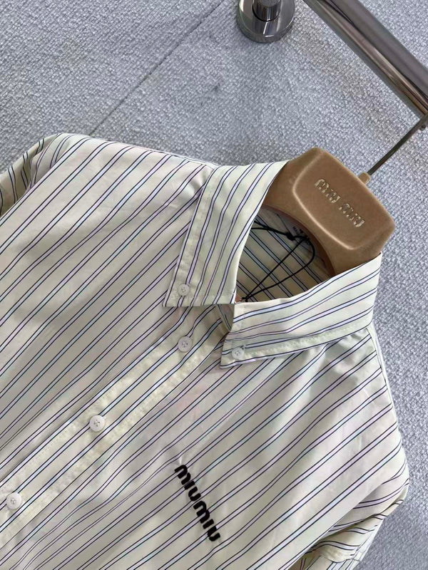 Miu Miu Striped Cotton Shirt