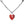 GG HEARTS STERLING SILVER RED ENAMEL PENDANT NECKLACE