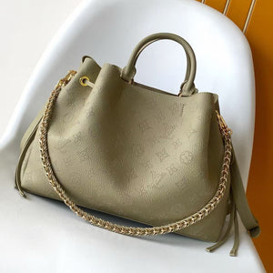 BELLA TOTE 32 IN ROSEMARY PERFORATED CALFSKIN GOLD HARDWARE