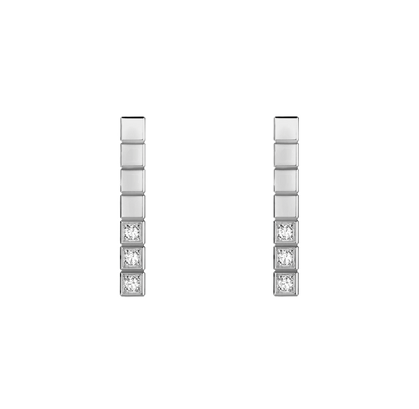 ORECCHINI ICE CUBE ARGENTO E DIAMANTI