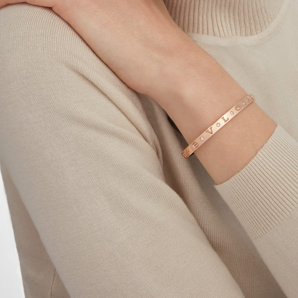 BRACCIALE ZERO 1 IN ORO ROSA CON 12 DIAMANTI