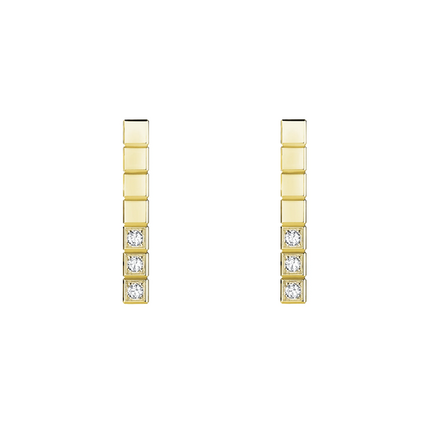 ORECCHINI ICE CUBE GOLD CON DIAMANTI