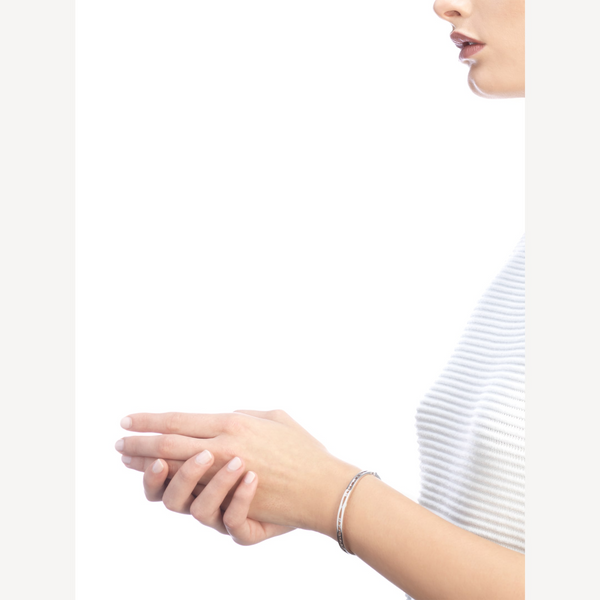 BRACCIALE IN ARGENTO CON LOGO A SPIRALE ZERO 1