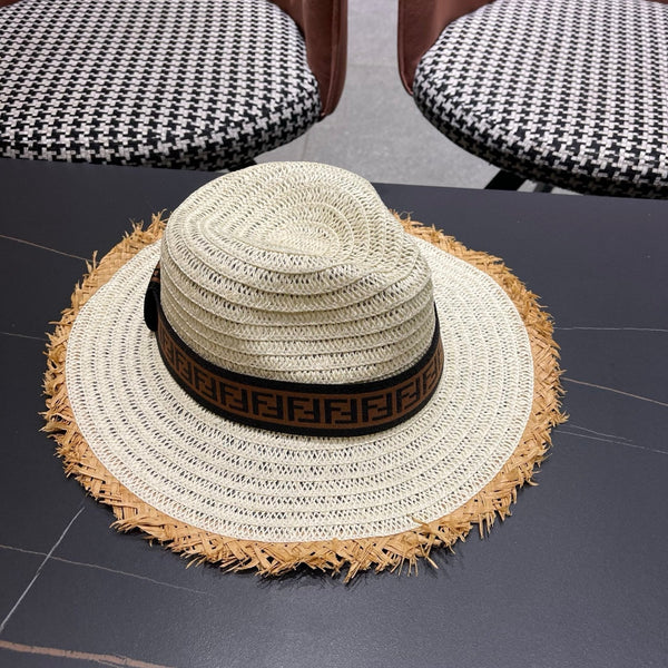Wide-Brimmed Straw Hat 491777