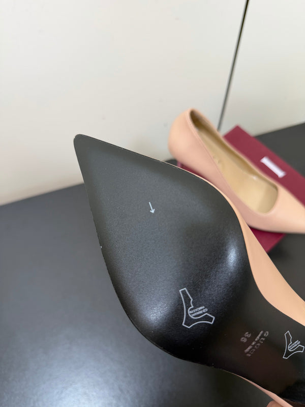 GG 26s Pointed Toe Pumps 8.5cm Calfskin