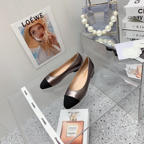 CC 2026 Cap Toe Ballet Flat Calfskin 162176