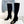 Belle Vivier Long Booties 7.5cm Black Suede