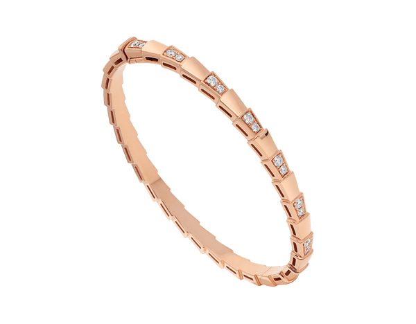BRACCIALE SERPENTI SMALL ORO ROSA DIAMANTI
